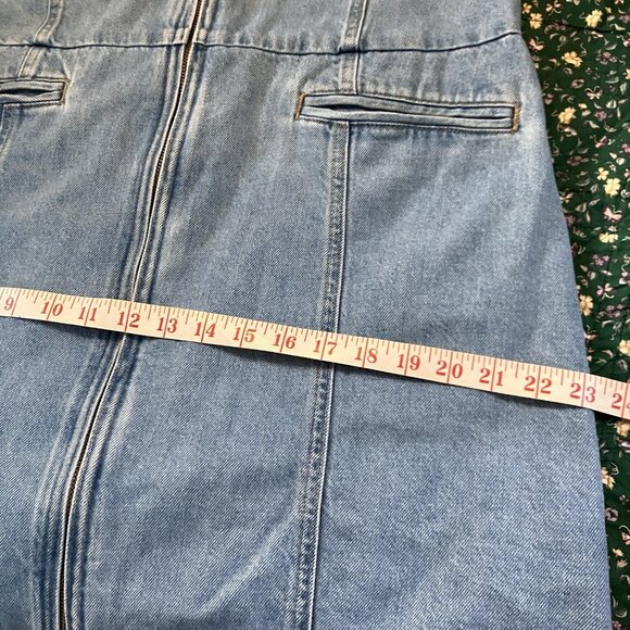 Levi's Rio Denim Dress Womens XL Blue Denim Full Zip Western Coastal Cowgirl - Picture 11 of 12